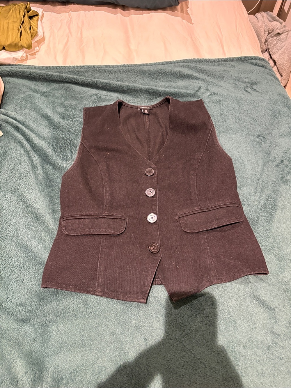 Karen Millen Black denim vest
